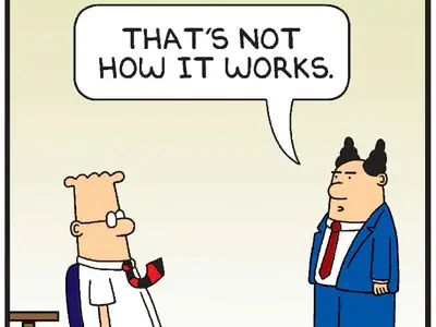 Dilbert's pointy-haired boss